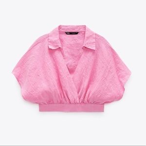 Zara Linen Crop Top